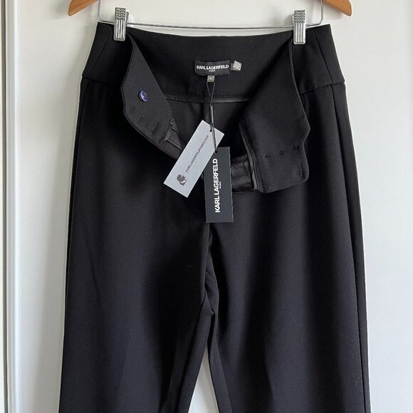 Karl Lagerfeld Paris | Black Wide Leg Dress Pants - Picture 5 of 6